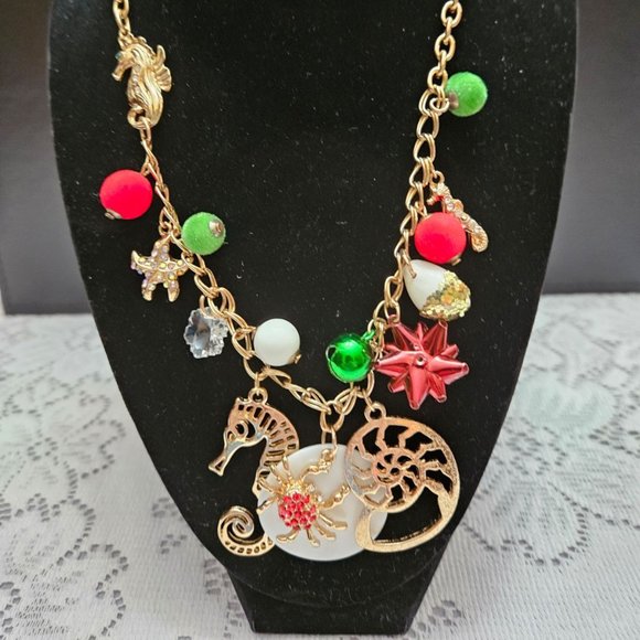 NWT - Christmas Necklace with Nautical Theme - Picture 2 of 5